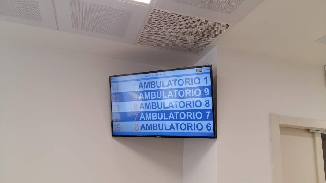  Eliminacode Hello SPS visore di sala ambulatorio Parma